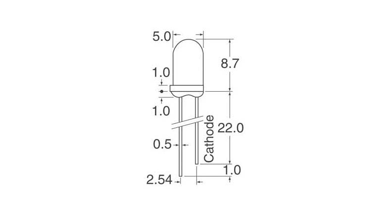 گیرنده IR مادون قرمز 5L5B-ST 5mm   