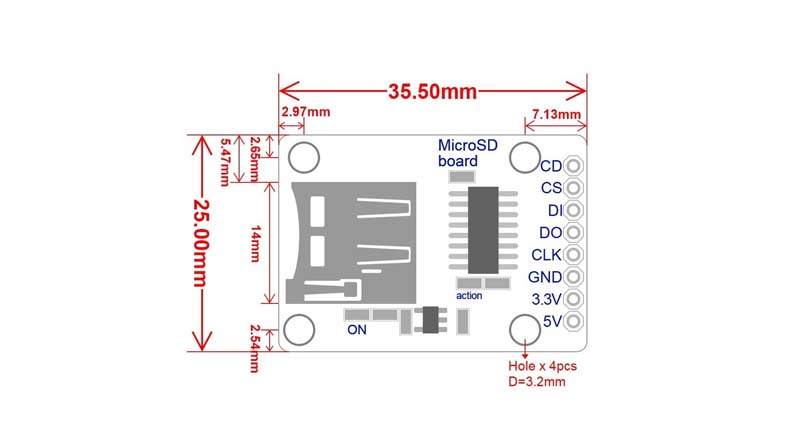 ماژول کارتخوان میکرو SD - ماژول میکرو اس دی Micro-SD/TF