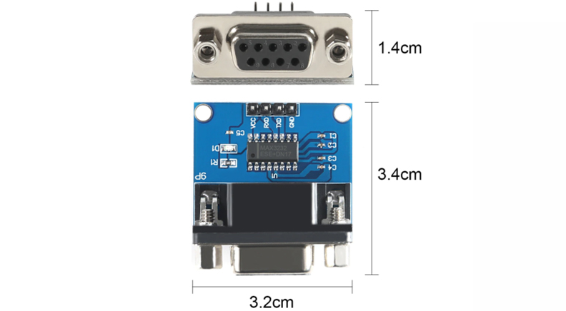 ماژول مبدل سریال TTL به RS232 تراشه max3232