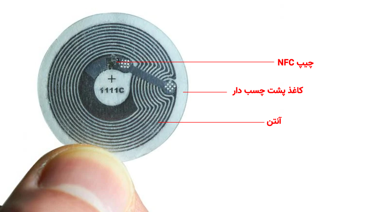 تگ RFID Mifare 13.56MHZ گرد 25mm پشت برچسب دار تگ RFID Mifare 13.56MHZ گرد 25mm پشت برچسب دار