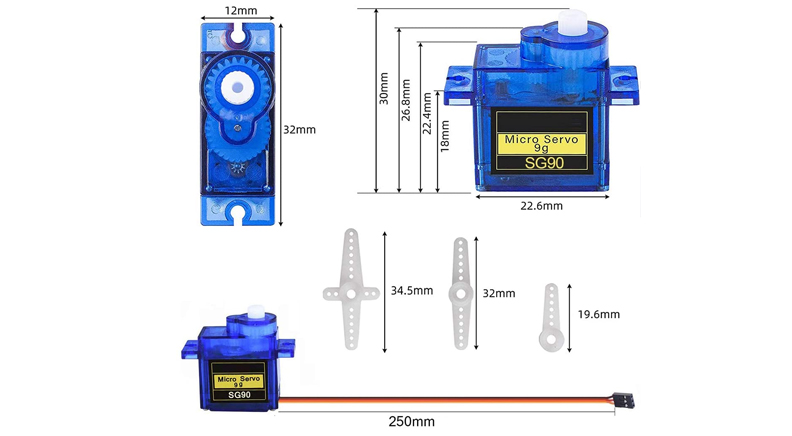 سروو موتور T-Pro micro Servo SG90 9G Servo