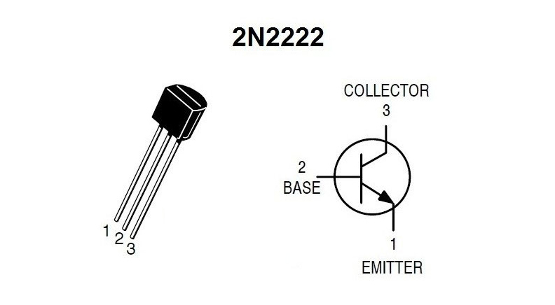 ترانزیستور 2N2222 پکیج TO-92