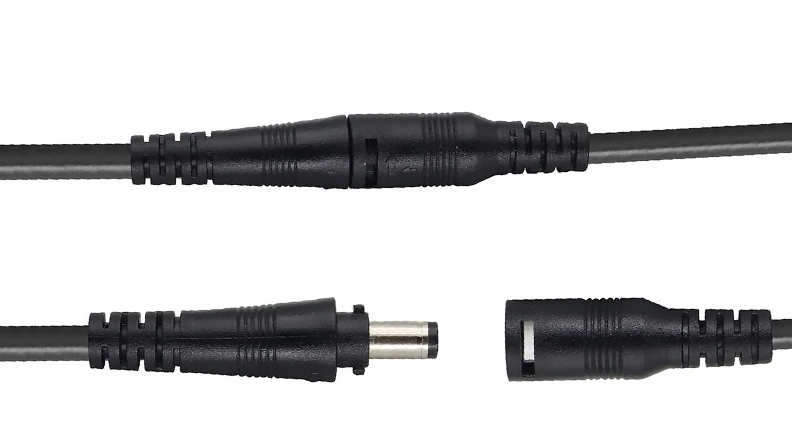 فیش آداپتور نرو ماده جفت قفلی ضد آب مشکی