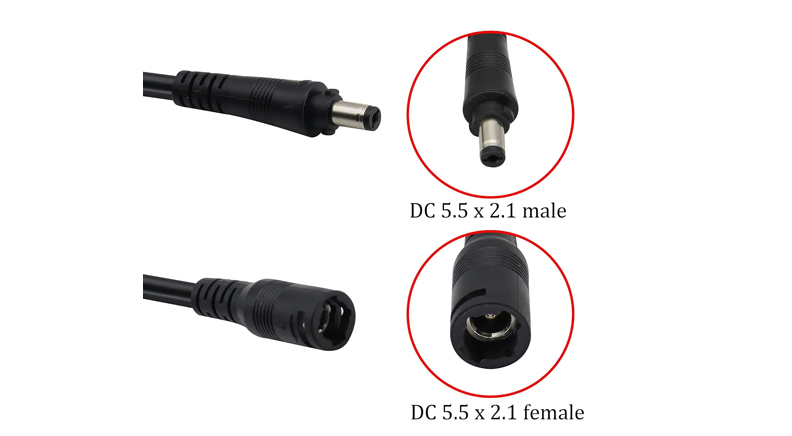 فیش آداپتور نرو ماده جفت قفلی ضد آب مشکی