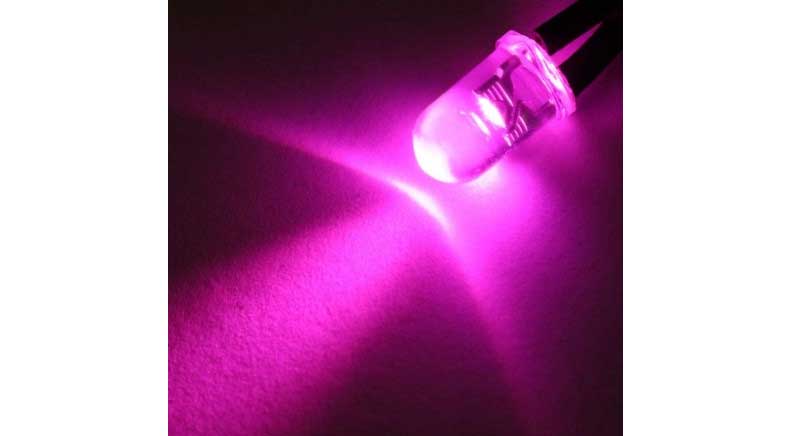 LED هایبرایت 3mm بنفش UV