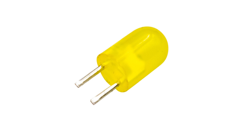LED زرد مات پایه کوتاه 5mm