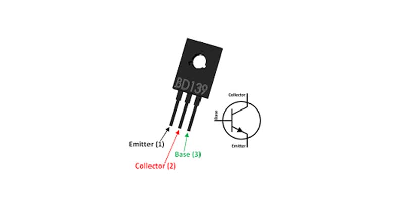 ترانزیستور BD139 نوع NPN پکیج TO-126