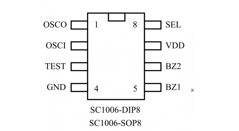 تراشه آژیر SC1006 پکیج SOP-8