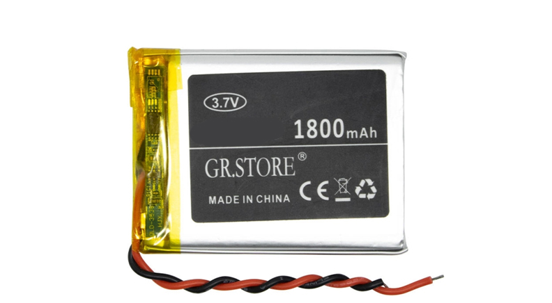 باتری لیتیوم پلیمر 3.7v ظرفیت 1800mAh مارک GR.STORE 