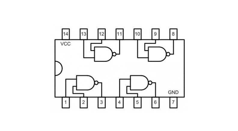 تراشه 74HC00 پکیج DIP