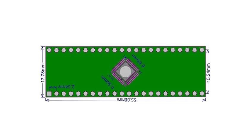  تبدیل SMD به DIP پکیج QFN44