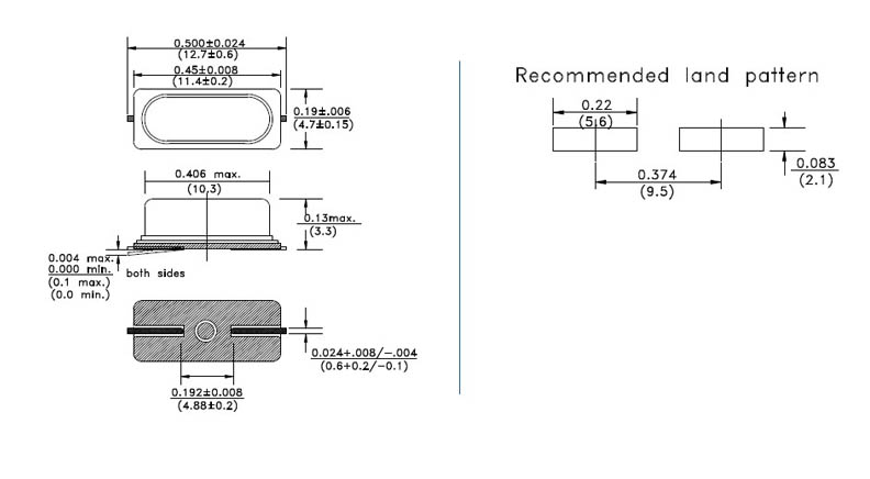 کریستال 8MHZ SMD پکیج HC-49USM