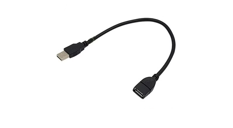 کابل افزایش طول 2.0 USB طول 30 سانتی متر مشکی