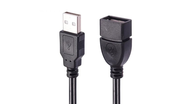 کابل افزایش طول 2.0 USB طول 30 سانتی متر مشکی