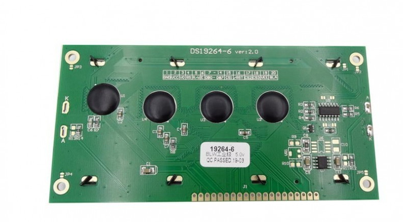 نمایشگر GLCD 64x192 گرافیکی بک لایت آبی با درایور KS0108