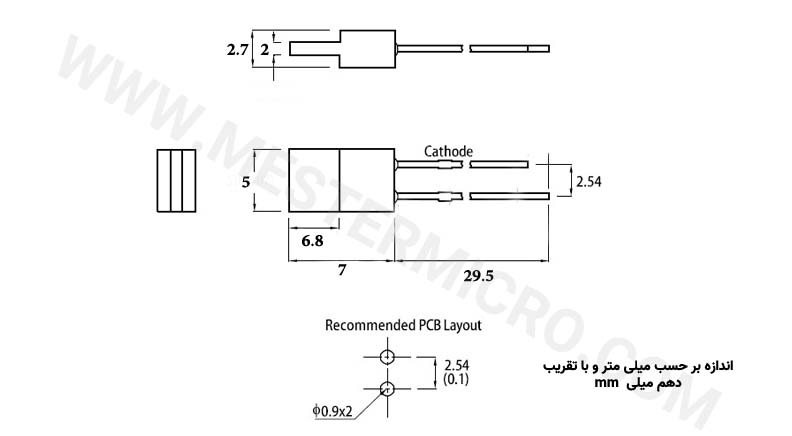 LED تخت لبه دار زرد مات 5*2