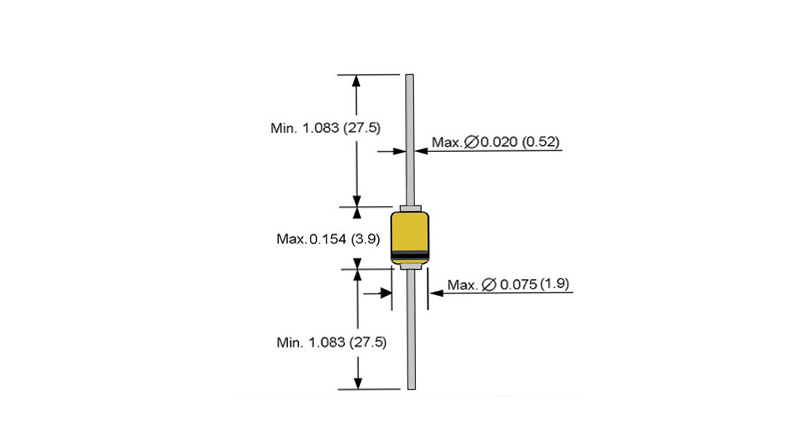 دیود زنر 24V 0.5W پکیج DO-35