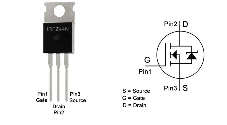 ماسفت IRFZ44N پکیج TO-220