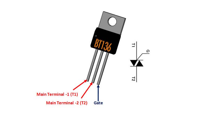 ترایاک BT136 پکیج TO220