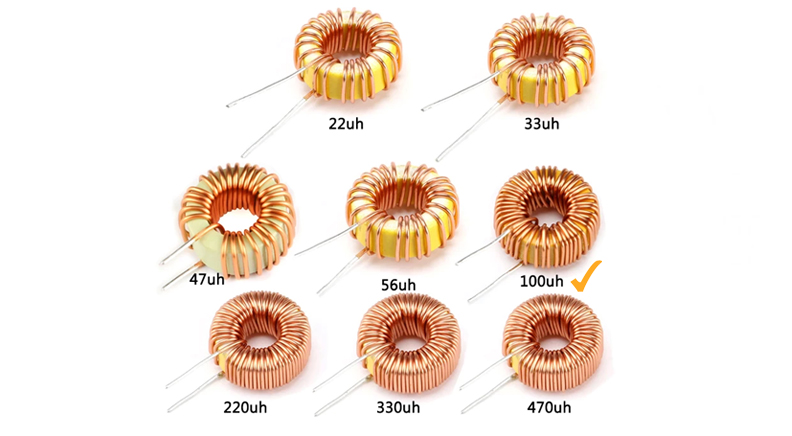 سلف تورویدی 100uH 3A قطر 13mm	